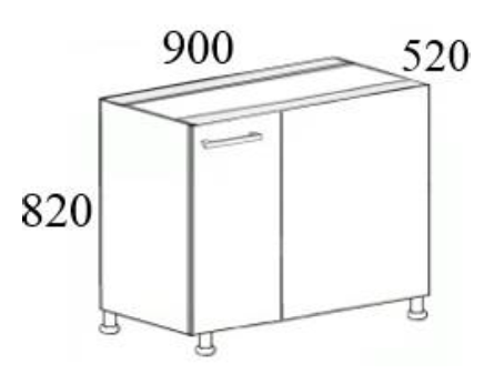 Szafka kuchenna stojąca narożna MKS18 90x52x82h